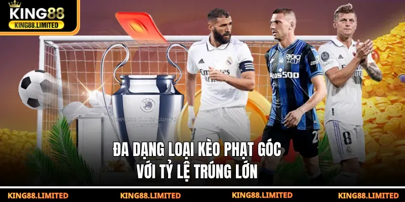 Đa dạng loại kèo phạt góc với tỷ lệ trúng lớn